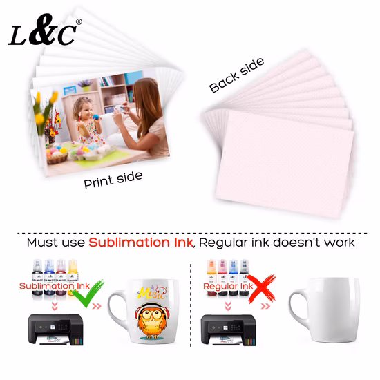 White Paper Dye Sublimation Printer for Paper A3/A4 Size