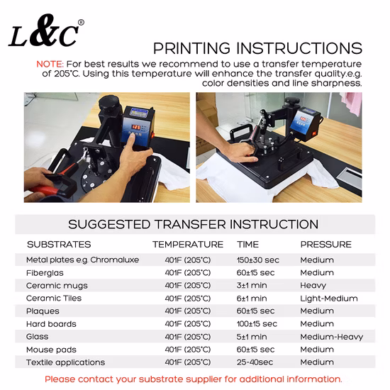 White Paper Dye Sublimation Printer for Paper A3/A4 Size
